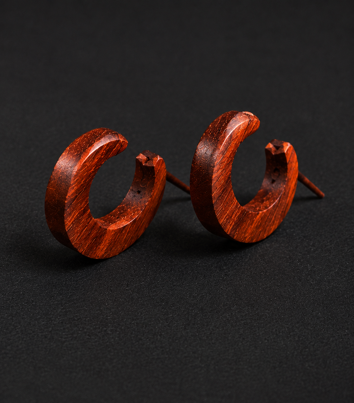 Wooden Hoop Earrings
