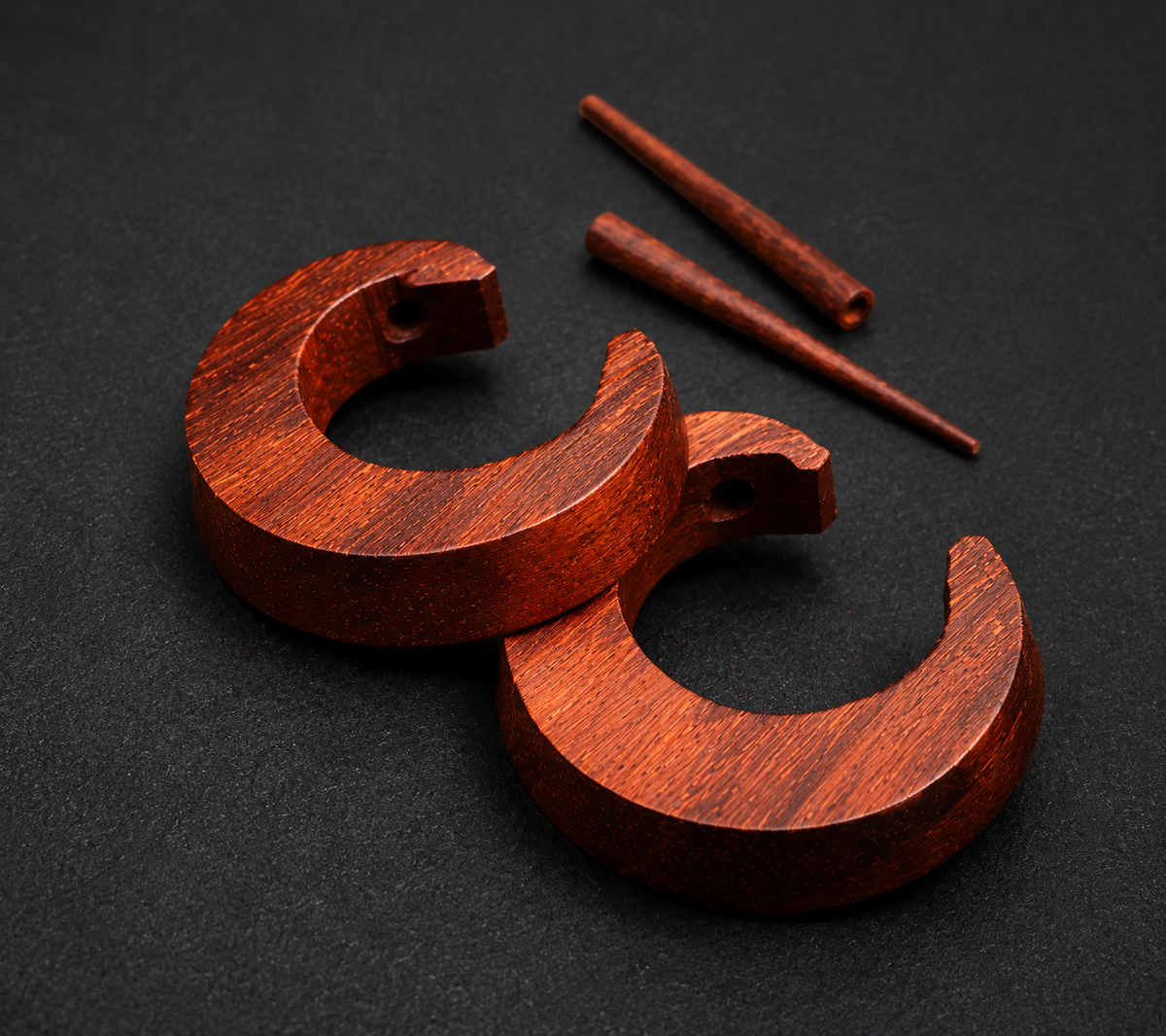 Wooden Hoop Earrings