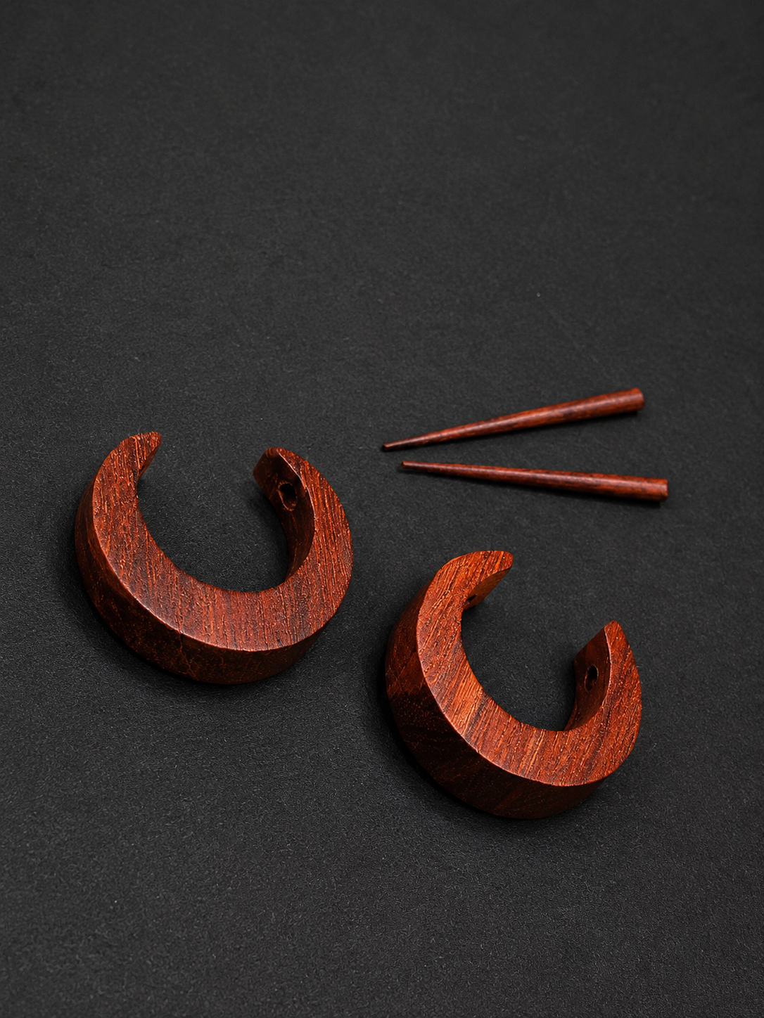Wooden Hoop Earrings