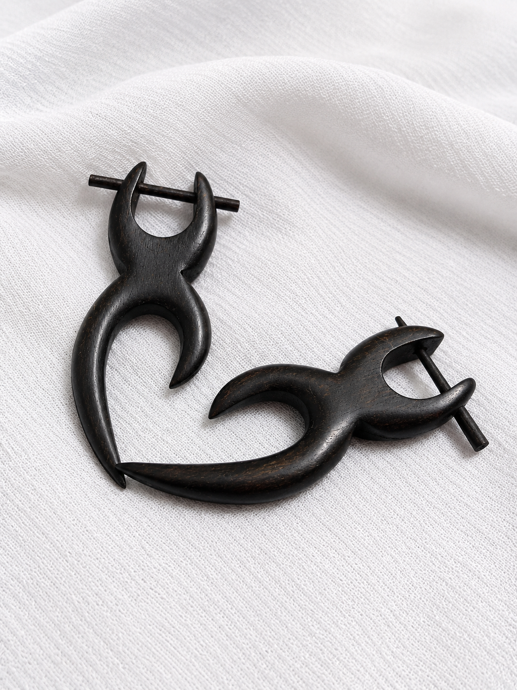 Black Horn Tribal Earrings 🖤