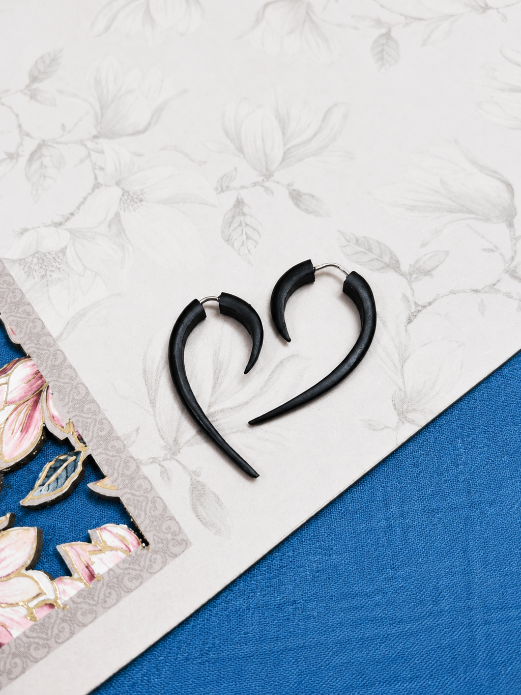 Black Horn Shape Earrings