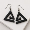 Geometric Triangle Wooden Earrings