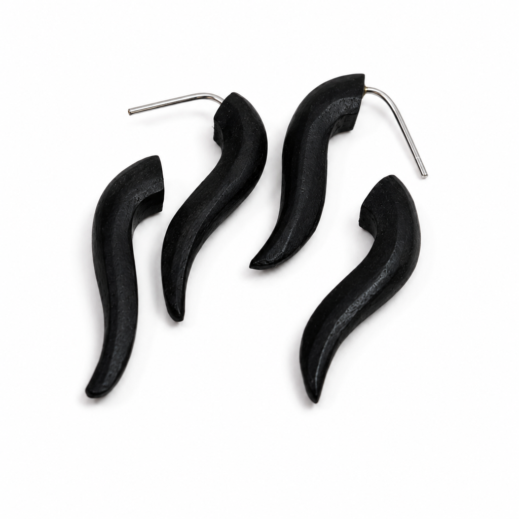 Black Wave Earrings
