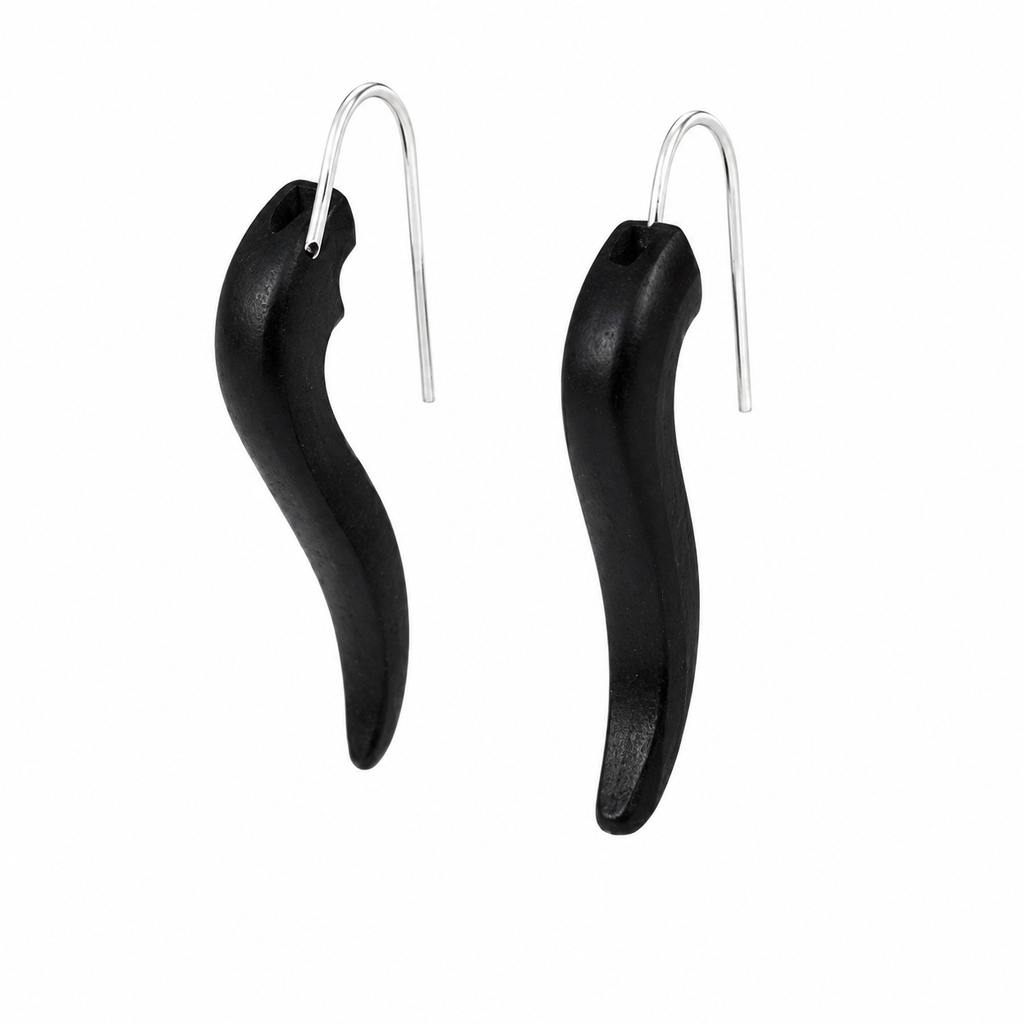 Black Wave Earrings