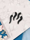 Black Wave Earrings